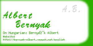 albert bernyak business card